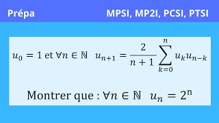 Raisonnement par récurrence forte exercice corrigé 2 [upl. by Enninaej]