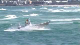 Crossing a ROUGH bar in a 49m boat  kaptenboatscomau [upl. by Ibur]