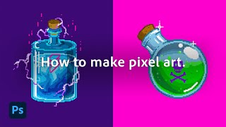 How to Make Pixel Art Tutorial for Beginners  Adobe Photoshop [upl. by Refotsirhc260]