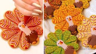 30 Minutes Decorated Cookies For Thanksgiving 🦃🍂 [upl. by Ahsikal]