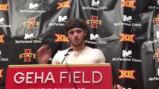 Rocco Becht postgame press conference vs Kansas [upl. by Sheri849]