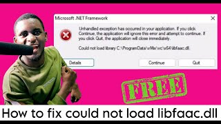 How to Fix vMix error  Unhandled exception has occurred  could not load library libfaacdll [upl. by Airalednac]