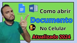 Como abrir Documento Word no celular [upl. by Afton]