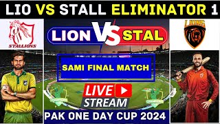 🔴LIVE  Stallions vs Lions live match I LIO vs STA Eliminator 1 PAK One Day Cup 2024 [upl. by Itram]