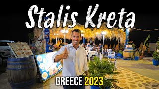 Stalis Crete Kreta nightlife walking tour 4k Greece 2023 [upl. by Enytsuj]