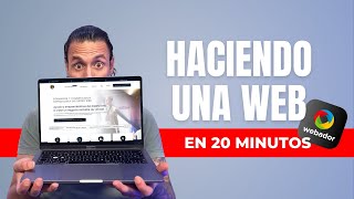 Cómo hacer una WEB PROFESIONAL en 20 minutos con Webador Constructor de webs [upl. by Elamrej]