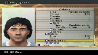 Diego Maradona Face PES 6 con editor interno [upl. by Enelyw985]