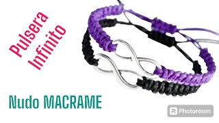 COMO REALIZAR UNA PULSERA INFINITO  PUNTO MACRAMÉ [upl. by Danica]