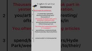 Ex19  English Grammar  Sentence Rearrangement  Exam Preparation Series  Grade 610 amp IELTS [upl. by Lawley]