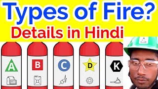 Types of fire in hindi  Classification of fire in hindi  types of fire [upl. by Yadahs]