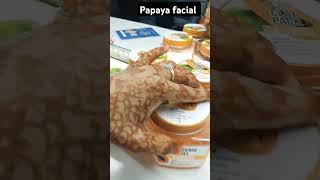 Papaya facial pigmentation skinshort viralfacialtutorial [upl. by Nimzaj]