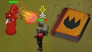 Hitting 33 with FIRE WAVE  OSRS Low Level Tome of Fire Pking [upl. by Calore]