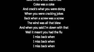 back when tim mcgraw lyrics [upl. by Clareta]