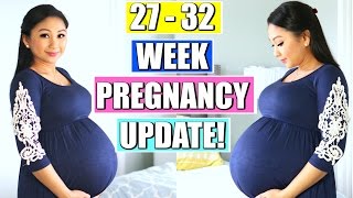 2732 Week Pregnancy Update  Contractions Anemia Flying at 30 weeks  Mommy Monday [upl. by Mello]