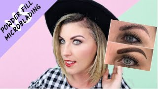 TATTOOED EYEBROWS 💋 Microblading Vs Powder Fill Brows Permanent Eyebrow Tattoo Results [upl. by Notwen323]