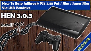 How To Easy Jailbreak PS3 488 Slim  Super Slim Via USB Pendrive HEN 303 Guide 2021 [upl. by Milton]