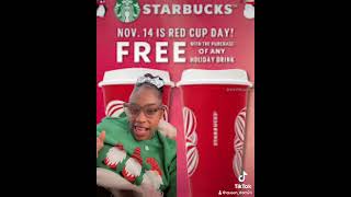 STARBUCKS FREE CHRISTMAS CUP IS OUT TODAY starbucks christmas cup youtube shorts shortfeed [upl. by Llehcor450]