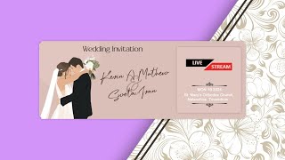 Kevin A Mathew amp Sweta Ivan  Wedding live webcast  on 19  08  2024 [upl. by Aphrodite]