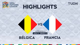 HIGHLIGHTS  Bélgica vs Francia  UEFA Nations League 2024  TUDN [upl. by Hatfield]