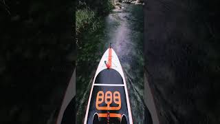 Paddle board in rainy canyon rain paddleboardadventure sup canyon paddleboard paddlelife [upl. by Annawak137]