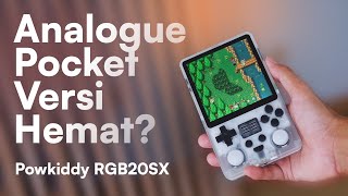 REVIEW  Powkiddy RGB20SX Retro Handheld Murah Alternatif Analogue Pocket [upl. by Hsirahc]