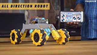 DIY Arduino Mecanum Wheels Robot  Smartphone Control [upl. by Enneite]