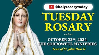 TUESDAY HOLY ROSARY 💙 OCTOBER 22 2024 💙 SORROWFUL MYSTERIES OF THE ROSARY VIRTUAL holyrosarytoday [upl. by Yardley]