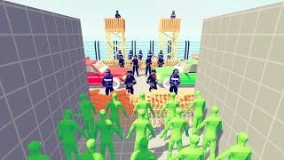 Corridor Map Zombie 200 Units SWAT Defense Mission  Totally Accurate Battle Simulator TABS [upl. by Eelynnhoj]