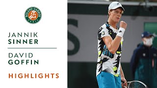 David Goffin vs Jannik Sinner Round 1 Highlights I RolandGarros 2020 [upl. by Leggett708]