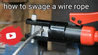 How to Swage a Wire Rope Crimping Wire Rope Sertizare cablu otel [upl. by Kenward]