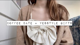 COFFEE DATE ep 2  gift from yesstyle  living alone in hong kong as a foreigner  life talk [upl. by Garda]