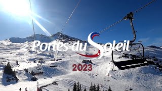 Portes du Soleil  Châtel  Avoriaz  Februari 2023  Ski [upl. by Etnasa84]