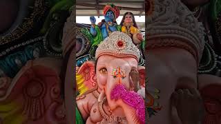 Unique and Big Ganesh Eye Painting 2025ganeshvisarjan ganapatibappshortsytshots shortvural [upl. by Gothart]