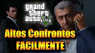 GTA V Online MUITO DINHEIRO Altos Confrontos no difícil FACILMENTE [upl. by Akeihsat]