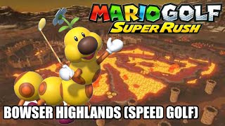 Mario Golf Super Rush  Speed Golf on Bowser Highlands as Wiggler Nintendo Switch [upl. by Atiuqiram694]