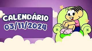 CALENDÁRIO DE 3 DE NOVEMBRO DE 2024 ALUNONOTADEZ10 ensinofundamental [upl. by Anirba]