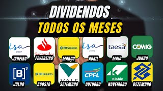 CARTEIRA DE AÇÕES PARA RECEBER DIVIDENDOS TODOS OS MESES [upl. by Kopp54]