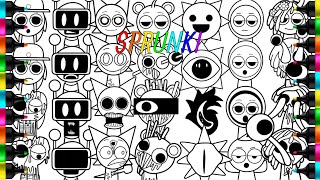 Incredibox Sprunki New Coloring Pages How to Color Phase 1 VS Phase 2 VS Phase 3 VS Phase 4 New Mod [upl. by Nale]