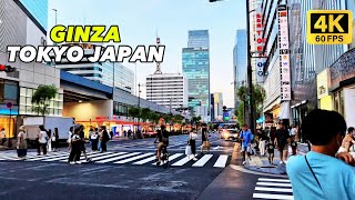 Tokyo Walkthrough The Luxurious City GINZA  銀座夕方散歩  Japan 2024 [upl. by Adnilrem]