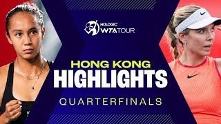 Quarterfinals Action in Hong Kong with Boulter Fernandez amp Yuan  WTA Match Highlights [upl. by Olotrab298]