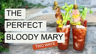 Simple Bloody Mary  Two Ways  Baconinfused Bourbon amp Vodka [upl. by Riddle]