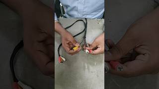 How to check TV Audio Video cable pin shorts electric shortsvideo [upl. by Elleahcim]