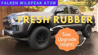 New Tires  Slight Size Up  Falken Wildpeak AT3W 2657516 2020 Toyota Tacoma TRD Pro [upl. by Urana974]