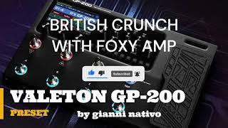 VALETON GP200 PRESET BRITISH CRUNCH WITH FOXY AMP [upl. by Eltsryk]