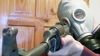 GP5 and M41 Gas Mask RPK Iron Sight test [upl. by Adnilrem]