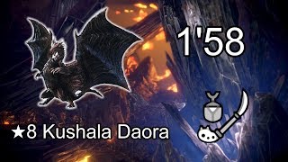 MHW PC  ★8 Kushala Daora 158 Insect Glaive TA wiki rules  クシャルダオラ 操虫棍 ソロ [upl. by Enamrej]