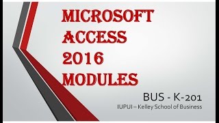 Access 2016 Module 1 Part 1Table Creation in Datasheet View480p [upl. by Cleland]