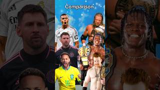 Neymar messi Mbappe 💥 vs Triple H R Truth Sheamus shorts respect [upl. by Elatan125]