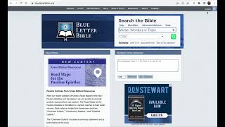 A Look at BlueLetterBibleorg Screencast [upl. by Molli212]