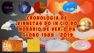 Cronologia de Vinhetas do Início do Horário de Verão da Globo  1988  2018 [upl. by Nawaj]